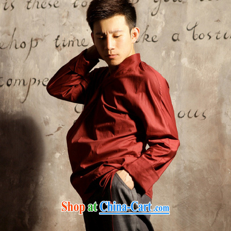 Fujing Qipai Tang Dynasty style cynosure new design, served men and is really big-mouth T-shirt tang on the innovative summer 159 wine red XL, Fujing Qipai Tang (Design seventang), online shopping