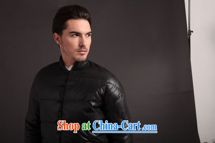 Fujing Qipai Tang Chinese high-end down jacket casual stylish short jacket high quality Chinese men and replace the snap-up collar down jacket winter clothing 284 black M pictures, price, brand platters! Elections are good character, the national distribution, so why buy now enjoy more preferential! Health