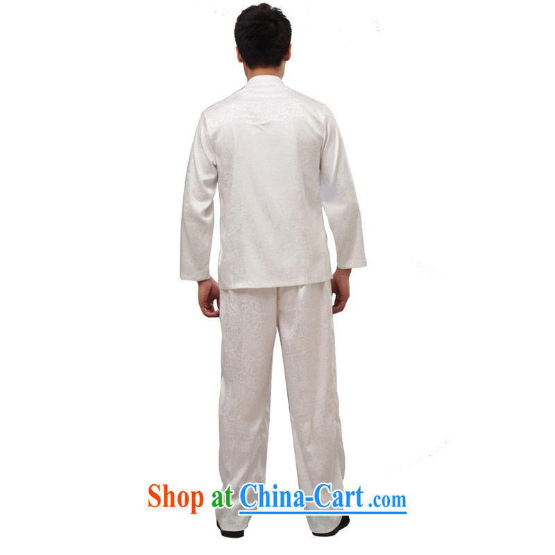 Yu-na this pavilion fall of the ethnic Chinese tai-chi Kit long-sleeved Kit stamp duty, for the charge-back exercise clothing morning exercise clothing - the River During the Qingming Festival Package white long-sleeved 3XL, Charlene this Pavilion, shoppi
