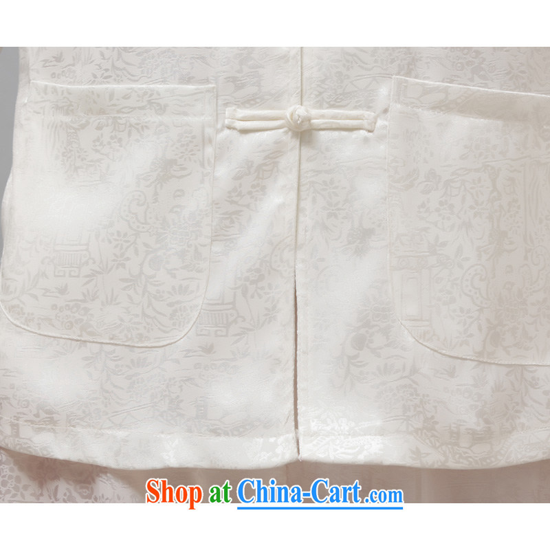 Yu-na this pavilion fall of the ethnic Chinese tai-chi Kit long-sleeved Kit stamp duty, for the charge-back exercise clothing morning exercise clothing - the River During the Qingming Festival Package white long-sleeved 3XL, Charlene this Pavilion, shoppi