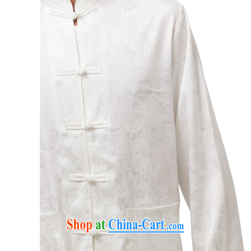 This figure skating pavilion, older men's summer wear traditional dress shirt with short T-shirt, collar-tie casual clothes - new t-shirt white long-sleeved 4 XL figure skating, this pavilion, and, shopping on the Internet