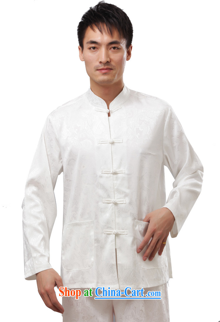 This figure skating pavilion, older men's summer national costumes short long-sleeved T-shirt with the collar-tie casual clothes - New T-shirt white long-sleeved 4 XL pictures, price, brand platters! Elections are good character, the national distribution, so why buy now enjoy more preferential! Health