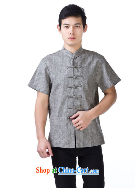 Yan Shu cabinet men's summer, older, for the charge-back short-sleeved T-shirt loose breathable cotton half sleeve old muslin nation - old muslin short-sleeved light gray 4 XL pictures, price, brand platters! Elections are good character, the national distribution, so why buy now enjoy more preferential! Health
