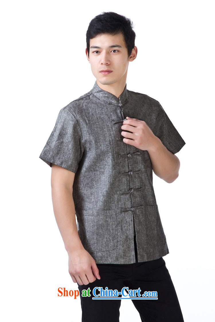 Yan Shu cabinet men's summer, older, for the charge-back short-sleeved T-shirt loose breathable cotton half sleeve old muslin nation - old muslin short-sleeved light gray 4 XL pictures, price, brand platters! Elections are good character, the national distribution, so why buy now enjoy more preferential! Health