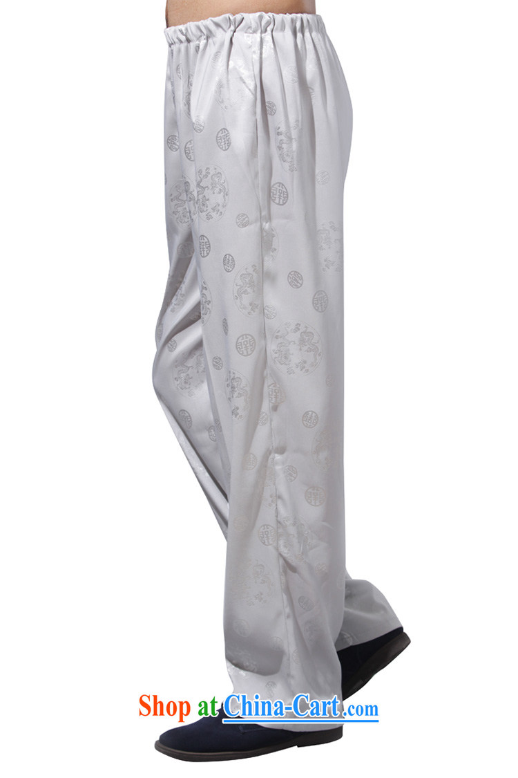 Yan Shu in older men's autumn pants traditional national costume jogging pants casual relaxed Elasticated waist trousers - a long pants white 4XL pictures, price, brand platters! Elections are good character, the national distribution, so why buy now enjoy more preferential! Health