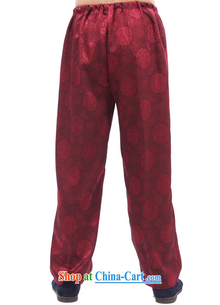 Charlene Choi this Autumn Pavilion in older male Chinese Ethnic Wind trousers Elasticated waist high loose trousers jogging comfortable men's trousers - Round-hi pants wine red 4 XL pictures, price, brand platters! Elections are good character, the national distribution, so why buy now enjoy more preferential! Health