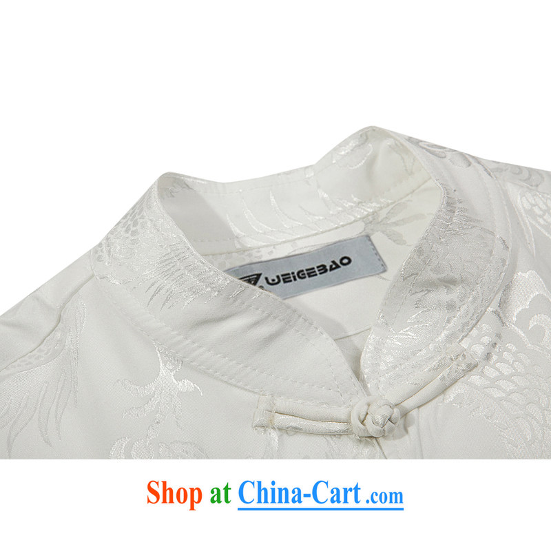 2015 spring new products, the BMW China wind long-sleeved Chinese men's T-shirt T shirts and stylish silk Tang uniform shirt white XXXL, the fruit, and, shopping on the Internet
