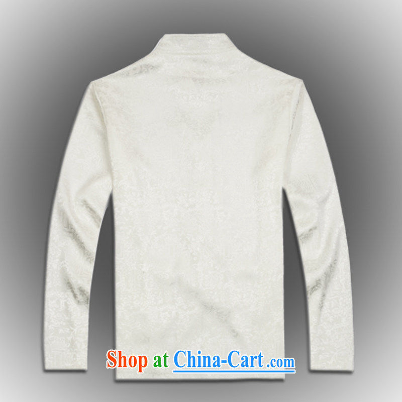 2015 spring new products, the BMW China wind long-sleeved silk Chinese men's T-shirt T shirts stylish Tang service shirt white XXXL, federal core Chai, who, on-line shopping
