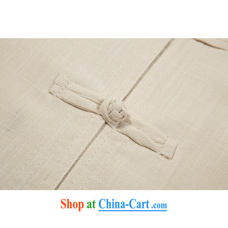 VeriSign, Po 2015 spring and summer, the older Chinese wind Tang replace Kit men's stylish Tang uniform shirt pants B - 001 A beige XXXL (56), Federal core Chai health, shopping on the Internet