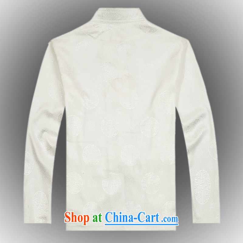 VeriSign, Po 2015 spring new Chinese wind long-sleeved Chinese men's T-shirt T pension package Tang service units the shirt B - 0114 A white XXXL (56), the federal core Chai, who, and shopping on the Internet