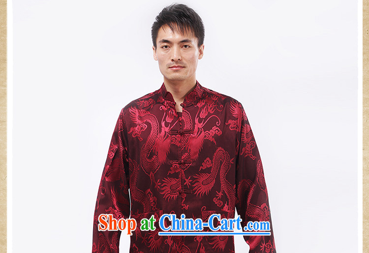 Yan Shu GE older men and fall with ethnic Chinese traditional dress father exercise clothing and leisure, for morning exercise clothing - Large Dragon long-sleeved T-shirt white 4XL pictures, price, brand platters! Elections are good character, the national distribution, so why buy now enjoy more preferential! Health