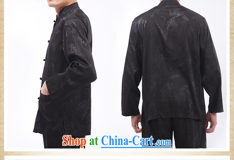 Yan Shu GE older men and fall with ethnic Chinese traditional dress father exercise clothing and leisure, for morning exercise clothing - Large Dragon long-sleeved T-shirt white 4XL pictures, price, brand platters! Elections are good character, the national distribution, so why buy now enjoy more preferential! Health