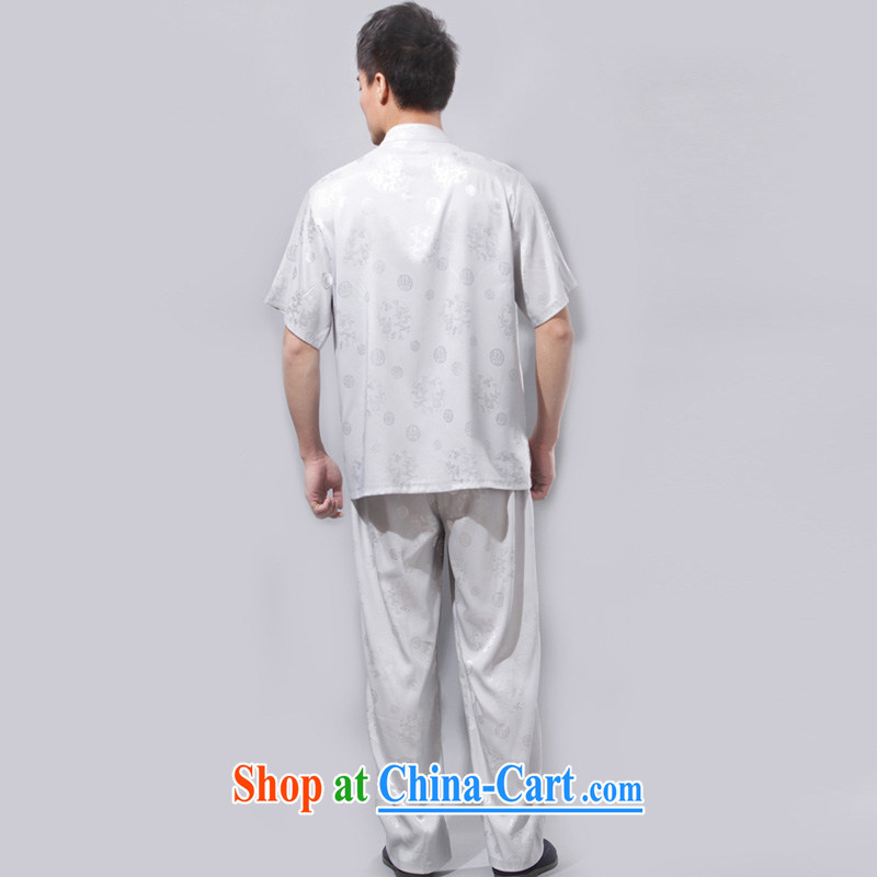 This figure skating pavilion, older men and summer Kung Fu Tang on my father loose exercise clothing, collar Kit Traditional casual - The Dragon short sleeve with light gray 4 XL, Charlene this cabinet, and shopping on the Internet