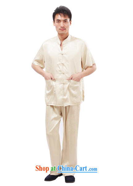 Yan Shu GE older men and summer Chinese Chinese exercise clothing kit, for the charge-back father Kung Fu - the River During the Qingming Festival short sleeve blue 4 XL pictures, price, brand platters! Elections are good character, the national distribution, so why buy now enjoy more preferential! Health