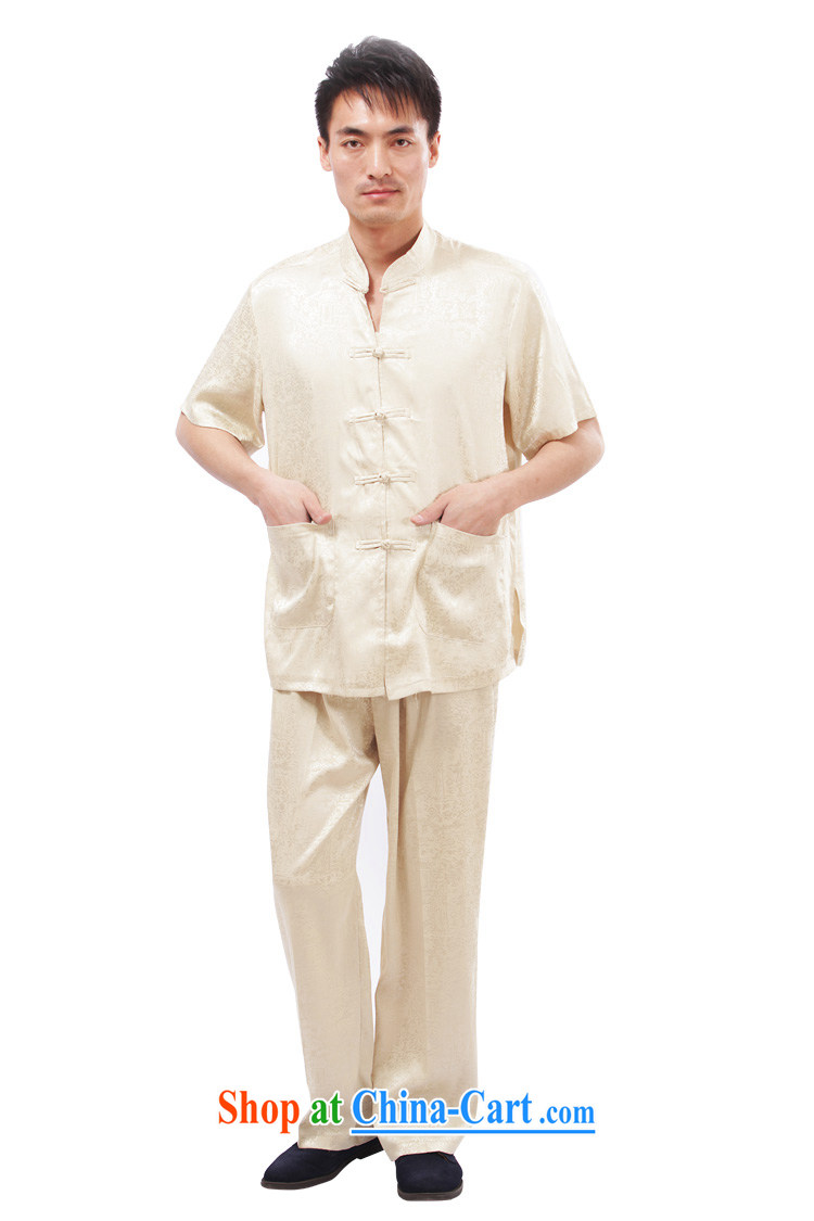 Yan Shu GE older men and summer Chinese Chinese exercise clothing kit, for the charge-back father Kung Fu - the River During the Qingming Festival short sleeve blue 4 XL pictures, price, brand platters! Elections are good character, the national distribution, so why buy now enjoy more preferential! Health