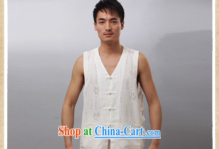 Yan Shu in older men and Chinese summer V-neck-tie vest sleeveless vest relaxed and comfortable T-shirts, shoulder, field A white 4XL pictures, price, brand platters! Elections are good character, the national distribution, so why buy now enjoy more preferential! Health