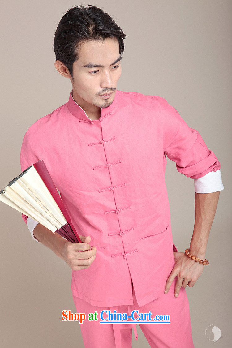 Fujing Qipai Tang China wind kung fu T-shirt male and cotton the Chinese long-sleeved T-shirt Chinese men and Han-national costumes, autumn, shirt for 372 mint green XL pictures, price, brand platters! Elections are good character, the national distribution, so why buy now enjoy more preferential! Health