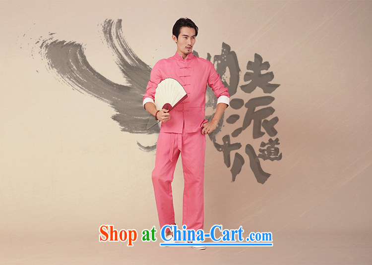 Fujing Qipai Tang national costumes improved traditional Kung Fu T-shirt men's cotton Ma Long-Sleeve Chinese Chinese color men's shirts and 374 peach XL pictures, price, brand platters! Elections are good character, the national distribution, so why buy now enjoy more preferential! Health