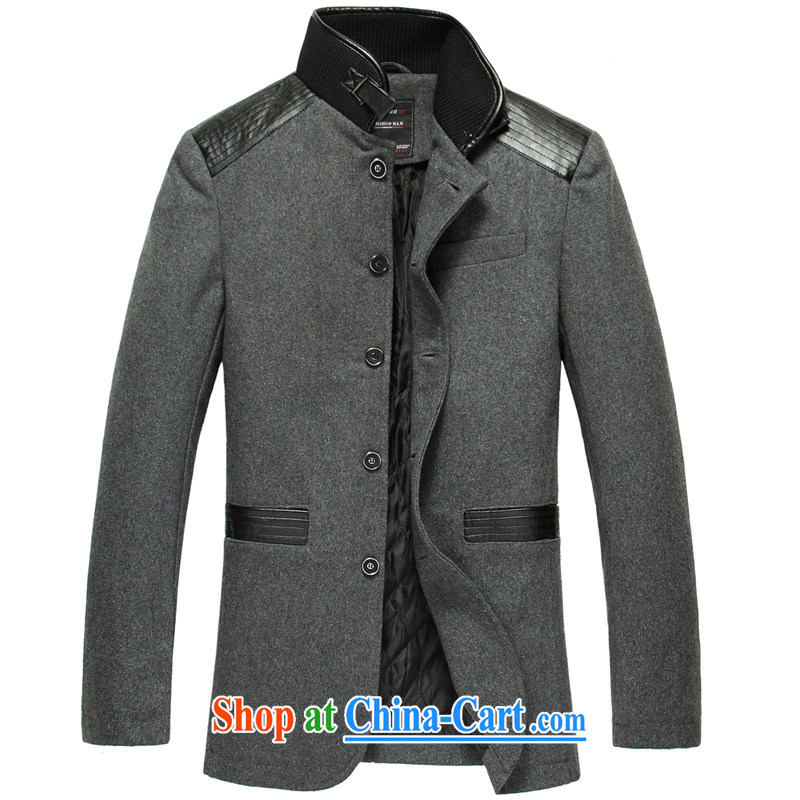 The Cem, WINJEANS 2015 autumn and winter clothing new men's jackets men's stylish upmarket beauty is the wind jacket 6622 gray XXL