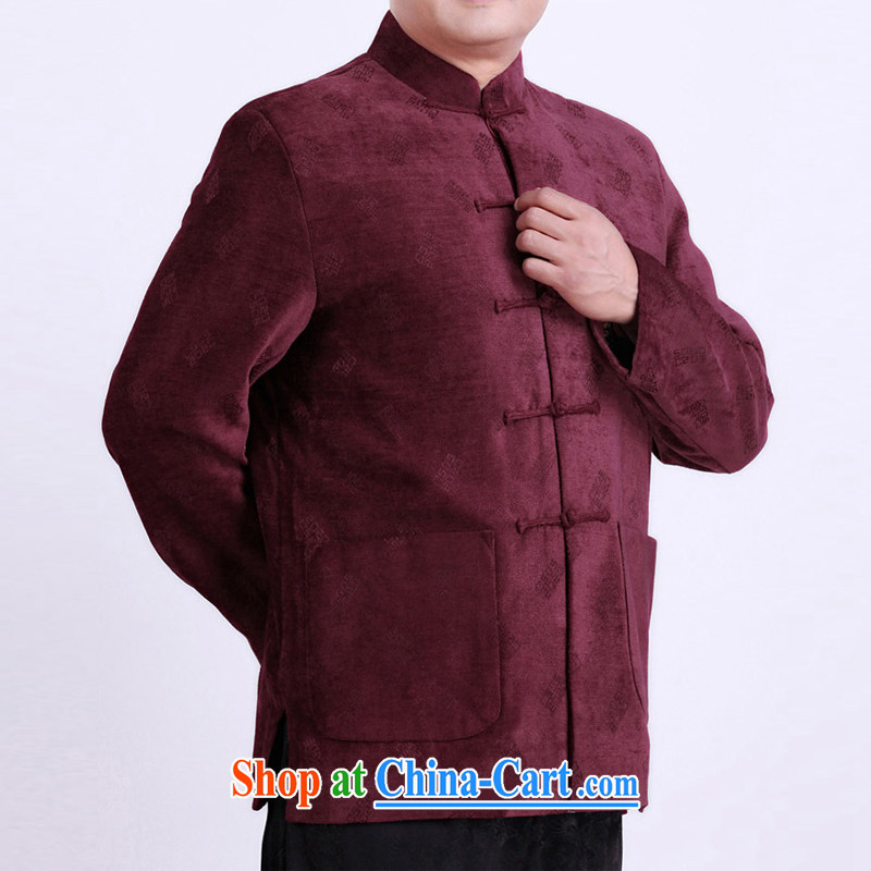 Adam's old 15 new spring, older men long-sleeved Tang jackets hand-tie China wind upscale male, for national costumes red 0979 185