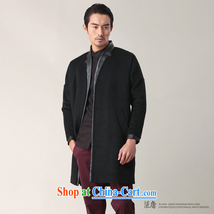 Fujing Qipai Tang China, Han-collar wool coat so long leather coats the Chinese wind jacket male and cultivating business stylish casual jackets fall short with 02,401 black L pictures, price, brand platters! Elections are good character, the national distribution, so why buy now enjoy more preferential! Health