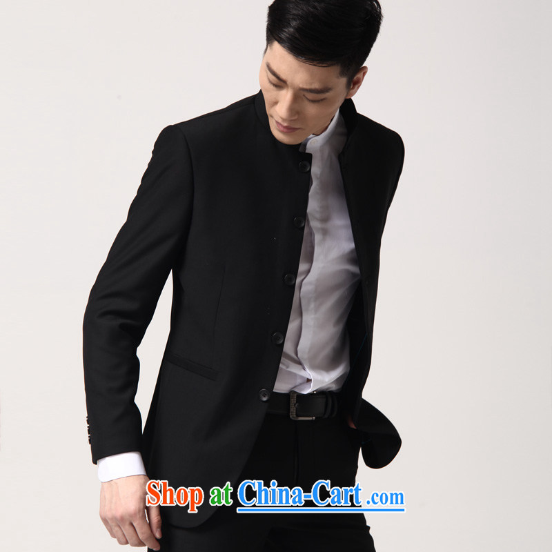 Houston tower 2015 new Chinese wind smock Tang jackets and China, for Korean Beauty groom, who accompanied by wedding dress, men's single, black thin stripes jacket 175/48, Houston Tower (Suitup), and, on-line shopping