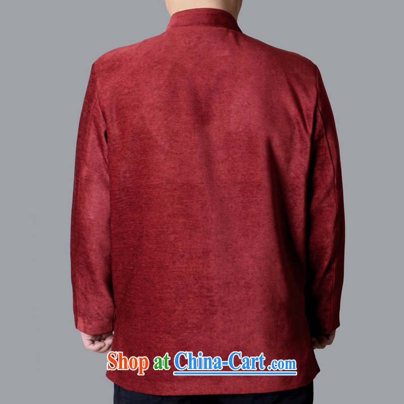 Adam's old 2015 autumn and winter, the elderly people in upscale male Tang with Chinese men's jackets leisure Solid Color men's Chinese W 086 red 190 yards, old Adam, shopping on the Internet