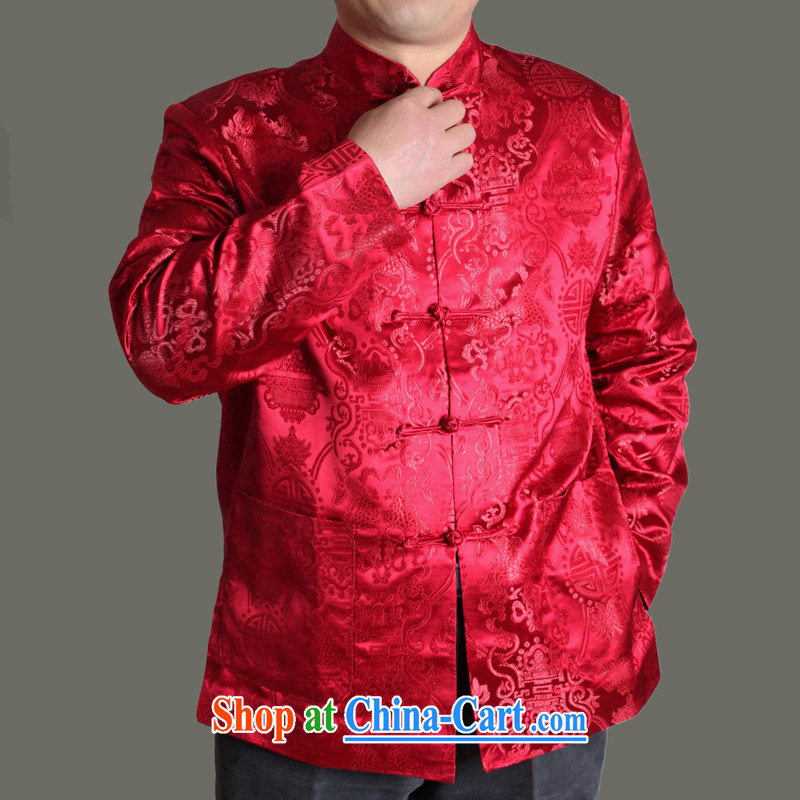 Adam's old 2015 autumn and winter, the male Tang jackets fall in the old life and older persons birthday clothing Y 713 maroon 190