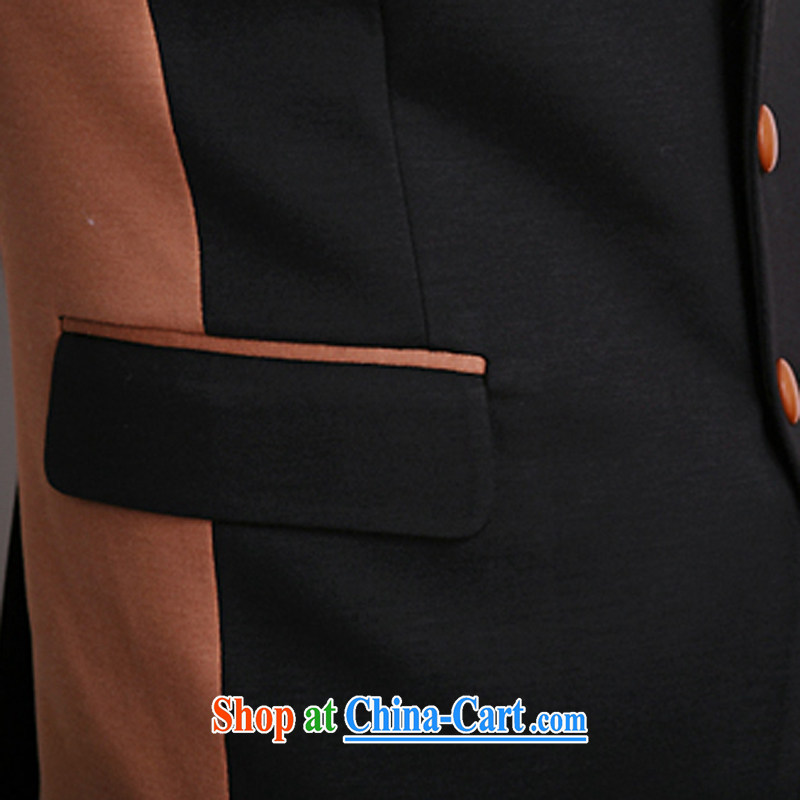 New jacket, men, for leisure knitted T-shirt men's beauty stitching smock black stitching 185/100 (XXL), Tsing Paul (JIANQINGBAOLUO), shopping on the Internet