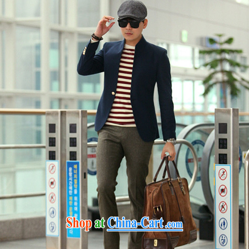 2014 spring New Men's suit jacket and casual beauty, blue collar smock 185/ (XXL), Tsing Paul (JIANQINGBAOLUO), shopping on the Internet