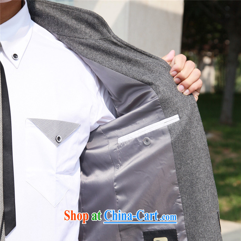 New Products gray jacket men, for casual shirts men's beauty Korean wool Smock is 185/100, XXL), Tsing Paul (JIANQINGBAOLUO), shopping on the Internet