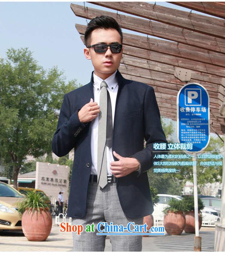 New Men's blue jacket men, for Leisure Suit men's beauty smock Korean wool sweater? 185 /100 (XXL) pictures, price, brand platters! Elections are good character, the national distribution, so why buy now enjoy more preferential! Health