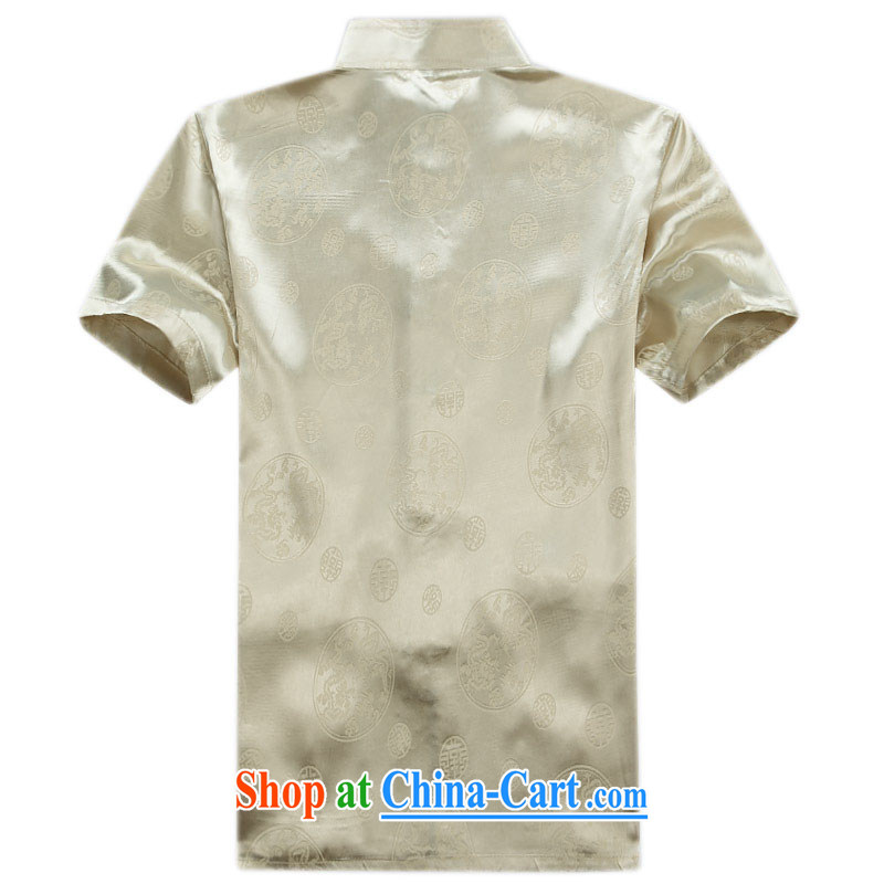 The Royal free Paul 2015 men's summer New Tang replace short-sleeve Tang replace older half sleeve Chinese men and a short-sleeved Tang load package National wind package mail m yellow/A 190, the Dili free Paul (KADIZIYOUBAOLUO), online shopping
