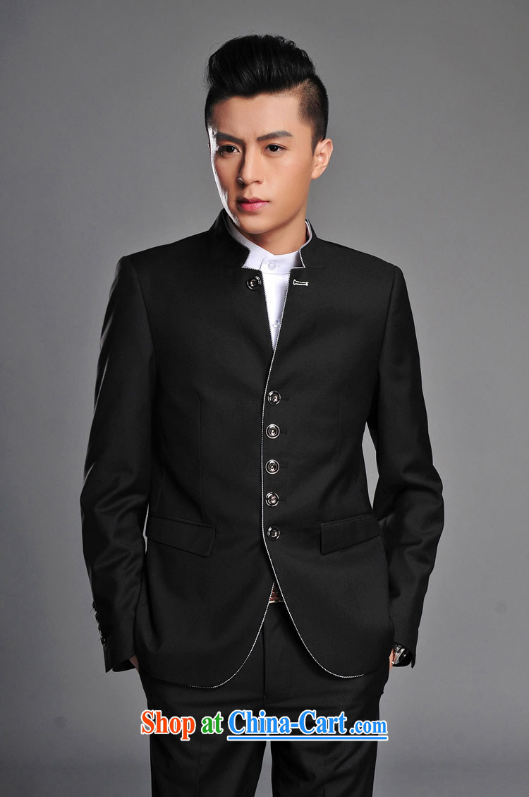 D - KAF New Men's spring-loaded men and smock collar is rimmed Kit two-piece black 180 pictures, price, brand platters! Elections are good character, the national distribution, so why buy now enjoy more preferential! Health