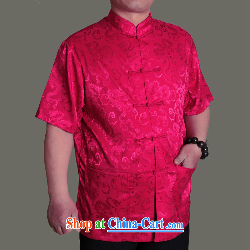 Huge benefit package-summer 15 new upscale men's short-sleeved Chinese T-shirt, men's clothing ethnic clothing father summer China wind male Y Y 0952 190 Gray/single T-shirt, old Adam, shopping on the Internet