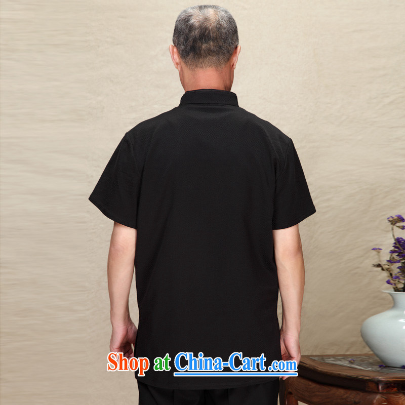 Wood is really the 2015 new, half sleeve, older men's Silk Dad T-shirt with 32,409 01 black XXL, wood really has, on-line shopping