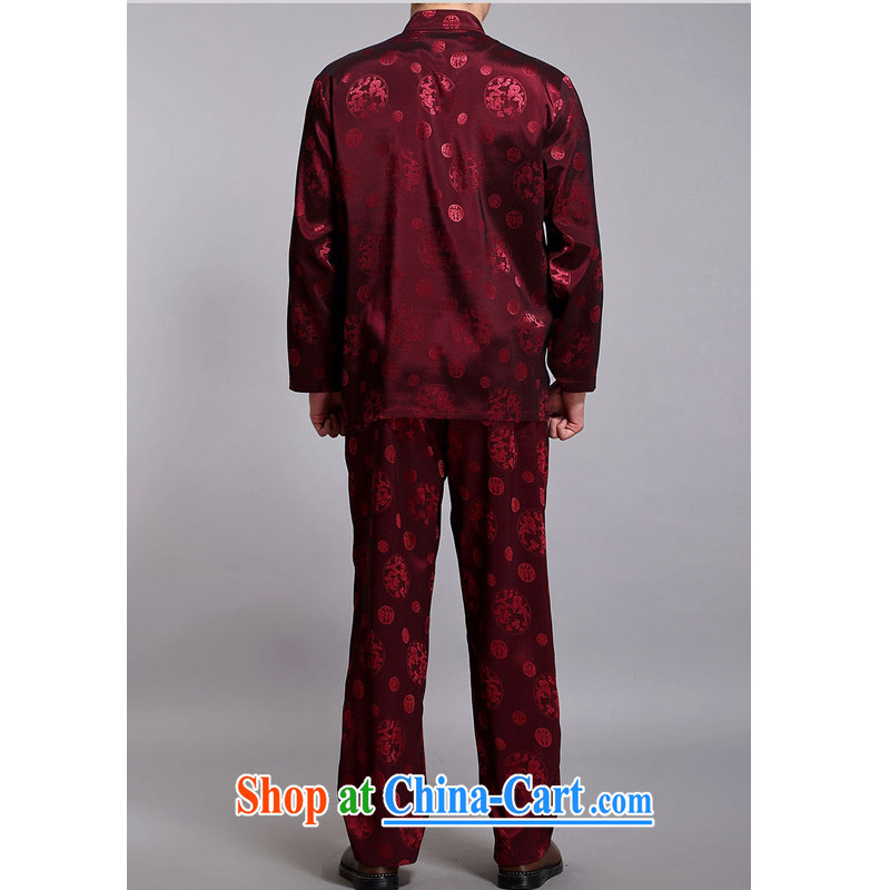 The Dili, Mr Rafael Hui, who earned the 2015 spring new Chinese men and elderly people in long-sleeved men's Chinese to take the Dragon Chinese men and Chinese D 219 red 175/kit, in Dili, Mr Rafael Hui Kai, online shopping