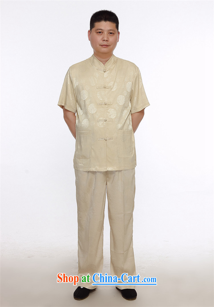 Tang package installed China wind Chinese men's National Service Package older short-sleeve kit Tang in red Chinese men and elderly in short-sleeve kit M yellow L 165 pictures, price, brand platters! Elections are good character, the national distribution, so why buy now enjoy more preferential! Health