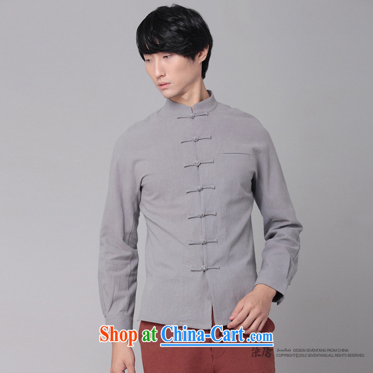 Fujing Qipai Tang China wind men's shirts national cotton Ma-tie, collar shirt leisure and business Chinese shirt and replace the original innovation, National shirt 01,308 black XL pictures, price, brand platters! Elections are good character, the national distribution, so why buy now enjoy more preferential! Health
