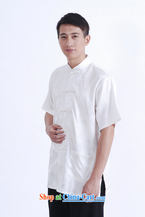 Jing An older Chinese men and summer, for China, Chinese men's short-sleeved larger male M 0015 white XXXL (180 - 210 Jack pictures, price, brand platters! Elections are good character, the national distribution, so why buy now enjoy more preferential! Health