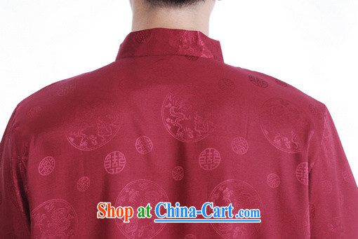 Shanghai, optimize purchase middle-aged and older Chinese men and summer Chinese improved 9 has the Chinese men's short-sleeved larger male Magenta XXXL recommendations 180 - 195 Jack pictures, price, brand platters! Elections are good character, the national distribution, so why buy now enjoy more preferential! Health