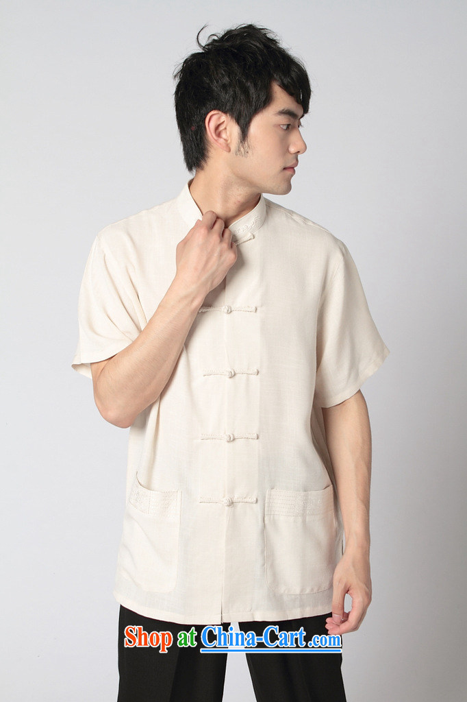 Jing An older Chinese men and summer, cotton for the China wind Chinese men short-sleeved large, male 2350 - 3 beige T-shirt 3XL (180 - 210 ) jack pictures, price, brand platters! Elections are good character, the national distribution, so why buy now enjoy more preferential! Health