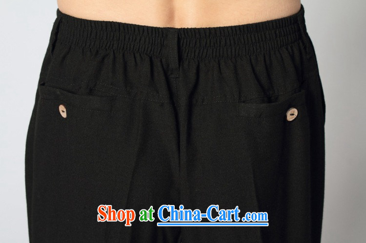 Jing An spring and summer with Chinese men's trousers Elasticated waist cotton Ma Ethnic Wind has been the trousers short pants K 2350 - 15 black pants XXL (recommendations 160 - 175 jack) pictures, price, brand platters! Elections are good character, the national distribution, so why buy now enjoy more preferential! Health