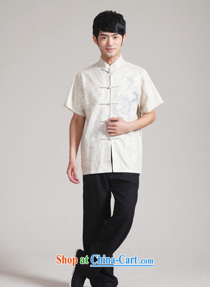 Jing An older Chinese men and summer, cotton for the China wind smock Chinese men short-sleeve large, men's 2340 - 2 gray XXXL (180 - 210 Jack pictures, price, brand platters! Elections are good character, the national distribution, so why buy now enjoy more preferential! Health