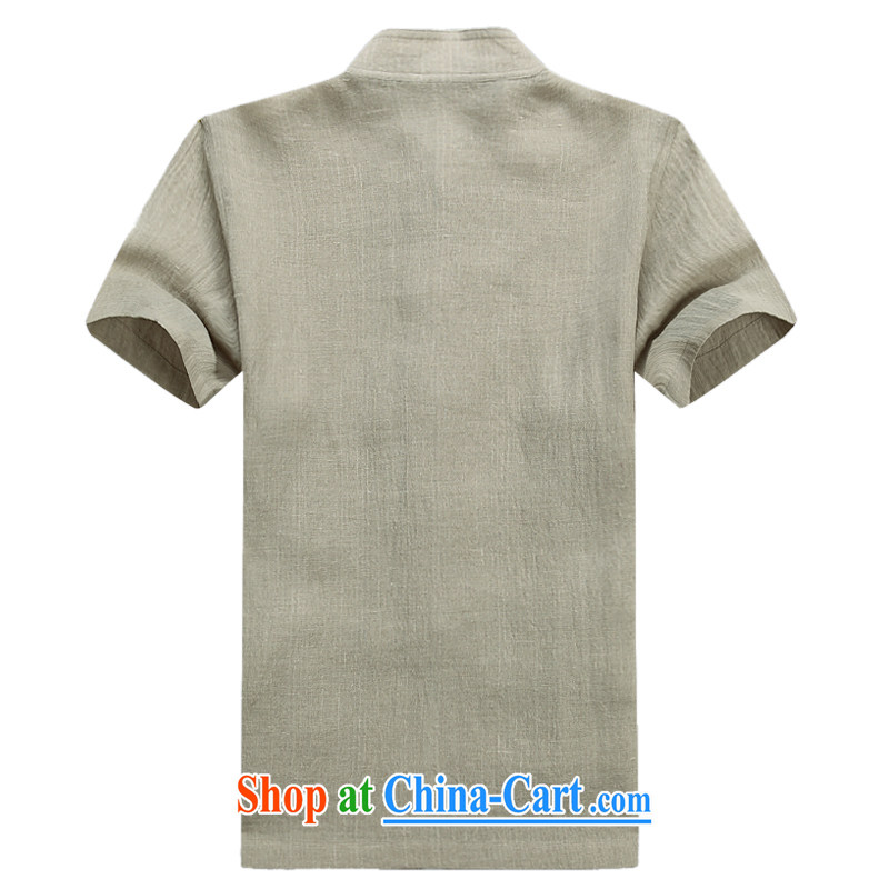 Good anti-wrinkle Tai Chi clothing cotton linen the martial arts practitioners serving serving meditation Nepal serving casual Chinese T-shirt men advanced money-wrinkled linen the itchy dark gray XXXL/190, and mobile phone line (gesaxing), and, on-line s
