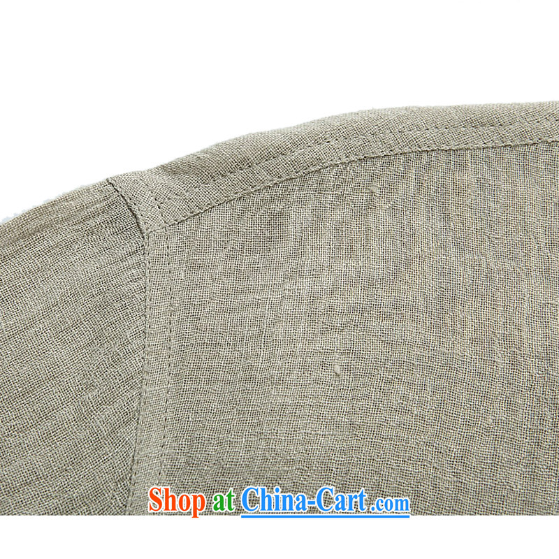 Good anti-wrinkle Tai Chi clothing cotton linen the martial arts practitioners serving serving meditation Nepal serving casual Chinese T-shirt men advanced money-wrinkled linen the itchy dark gray XXXL/190, and mobile phone line (gesaxing), and, on-line s