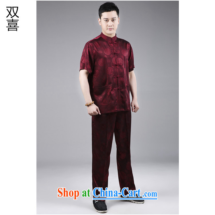 Men's Chinese Kit 2015 short-sleeved men's China wind national service, older Chinese Kit Tang in older men and short sleeve with white 185 pictures, price, brand platters! Elections are good character, the national distribution, so why buy now enjoy more preferential! Health