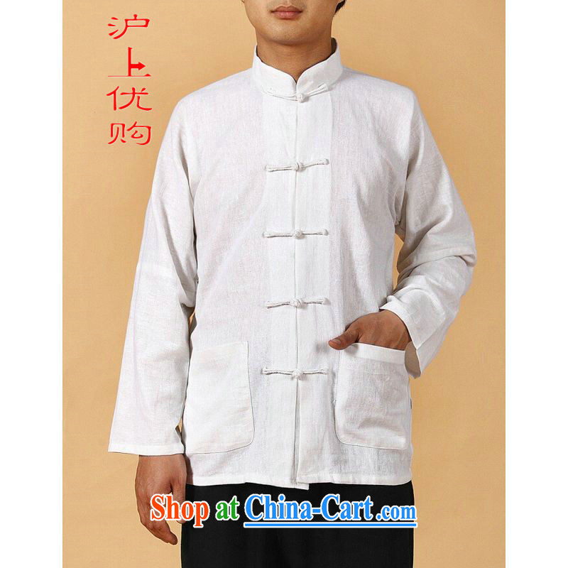 Shanghai, optimize purchase middle-aged and older Chinese men and summer cotton MA, for Chinese men's long-sleeved larger male 2341 - 1 white XXXL recommendations 180 - 195 jack