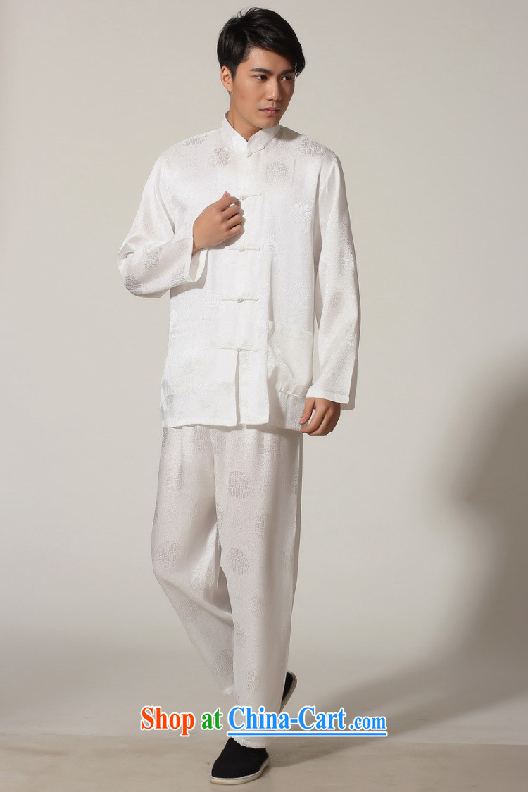 Jing An older Chinese men's spring and summer, for silk long-sleeved Kit Chinese men kung fu Kit Tai Chi uniforms M 0049 white 3XL (180 - 210 ) jack pictures, price, brand platters! Elections are good character, the national distribution, so why buy now enjoy more preferential! Health
