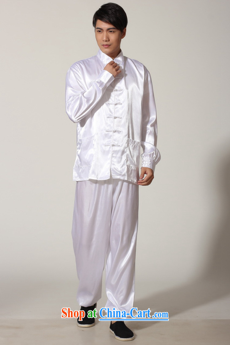 Jing An older Chinese men's spring and summer, for silk long-sleeved Kit Chinese men kung fu Kit Tai Chi uniforms M 0048 white XXL (160 - 185 ) jack pictures, price, brand platters! Elections are good character, the national distribution, so why buy now enjoy more preferential! Health
